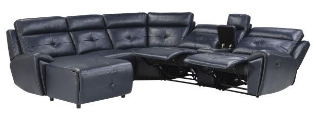 Avenue Left Side Chaise in Navy 9469NVB-LC - U&U Home Budget Furniture (Carteret, NJ)