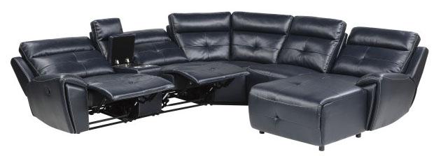 Avenue Right Side Chaise in Navy 9469NVB-RC - U&U Home Budget Furniture (Carteret, NJ)