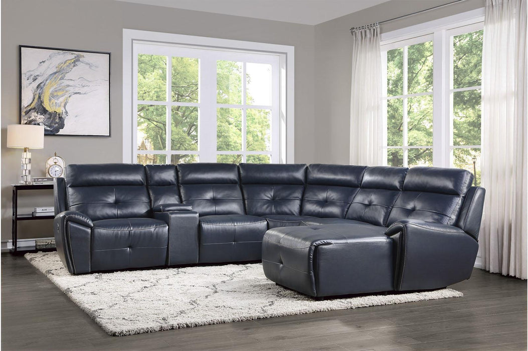 Avenue Right Side Chaise in Navy 9469NVB-RC - U&U Home Budget Furniture (Carteret, NJ)