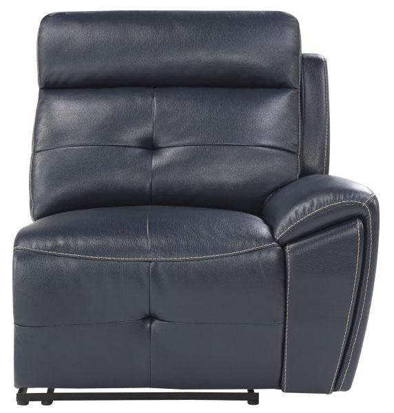 Avenue Right Side Reclining Chair in Navy 9469NVB-RR - U&U Home Budget Furniture (Carteret, NJ)