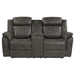 Centeroak Double Reclining Loveseat in Gray 9479BRG-2 - U&U Home Budget Furniture (Carteret, NJ)