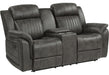 Centeroak Double Reclining Loveseat in Gray 9479BRG-2 - U&U Home Budget Furniture (Carteret, NJ)
