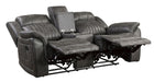 Centeroak Double Reclining Loveseat in Gray 9479BRG-2 - U&U Home Budget Furniture (Carteret, NJ)