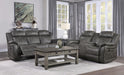 Centeroak Double Reclining Loveseat in Gray 9479BRG-2 - U&U Home Budget Furniture (Carteret, NJ)