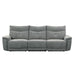 Tesoro Power Double Reclining Sofa w/ Power Headrests in Dark Gray - U&U Home Budget Furniture (Carteret, NJ)