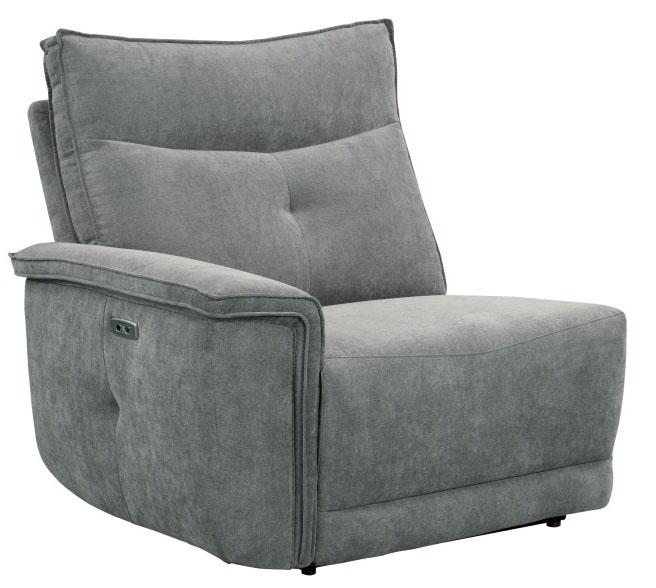 Tesoro Power Double Reclining Sofa w/ Power Headrests in Dark Gray - U&U Home Budget Furniture (Carteret, NJ)
