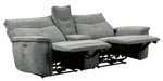 Tesoro Power Double Reclining Loveseat in Dark Gray - U&U Home Budget Furniture (Carteret, NJ)