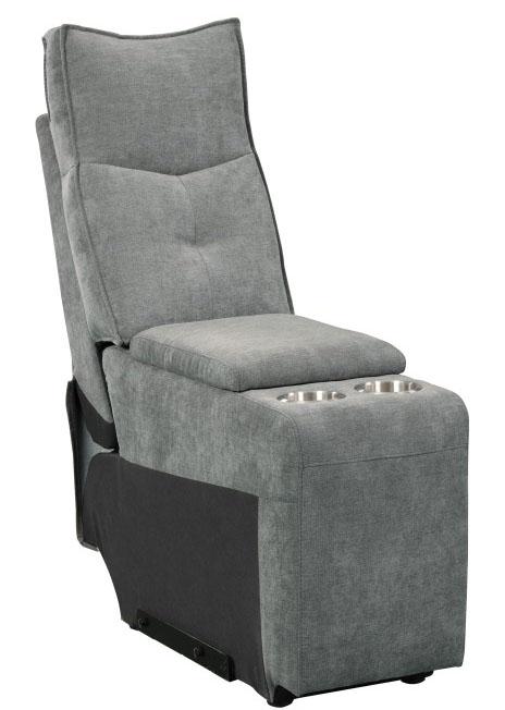 Tesoro Power Double Reclining Loveseat in Dark Gray - U&U Home Budget Furniture (Carteret, NJ)