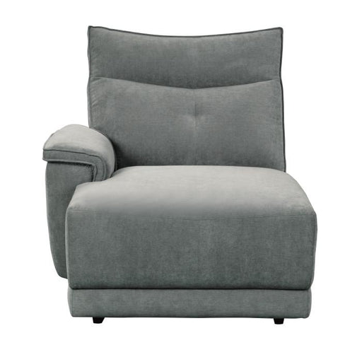 Tesoro Left Side Chaise in Dark Gray 9509DG-5L - U&U Home Budget Furniture (Carteret, NJ)