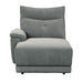 Tesoro Left Side Chaise in Dark Gray 9509DG-5L - U&U Home Budget Furniture (Carteret, NJ)