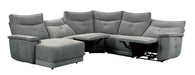 Tesoro Left Side Chaise in Dark Gray 9509DG-5L - U&U Home Budget Furniture (Carteret, NJ)