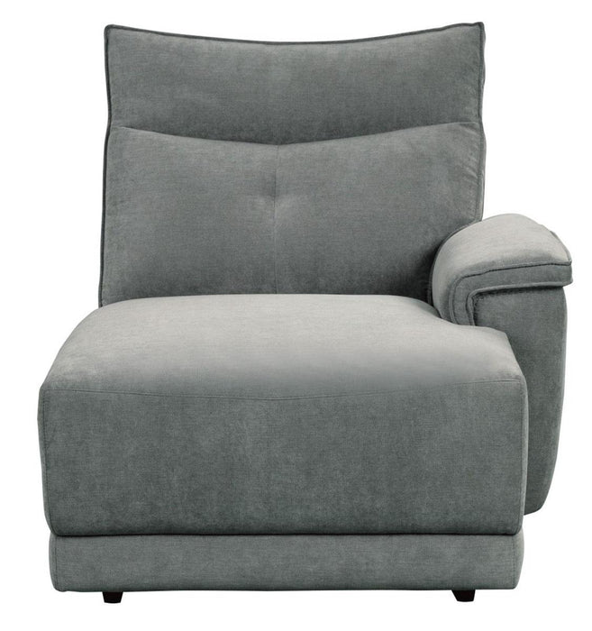 Tesoro Right Side Chaise in Dark Gray 9509DG-5R - U&U Home Budget Furniture (Carteret, NJ)