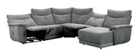 Tesoro Right Side Chaise in Dark Gray 9509DG-5R - U&U Home Budget Furniture (Carteret, NJ)