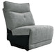 Tesoro Armless Chair in Dark Gray 9509DG-AC - U&U Home Budget Furniture (Carteret, NJ)