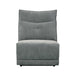 Tesoro Armless Reclining Chair in Dark Gray 9509DG-AR - U&U Home Budget Furniture (Carteret, NJ)