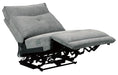 Tesoro Armless Reclining Chair in Dark Gray 9509DG-AR - U&U Home Budget Furniture (Carteret, NJ)