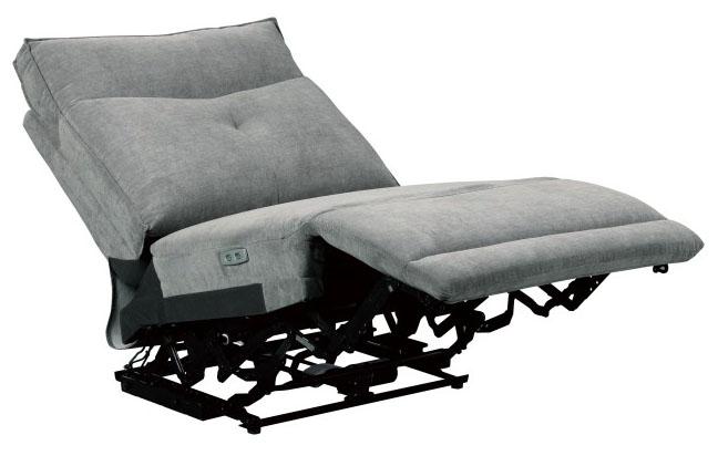 Tesoro Armless Reclining Chair in Dark Gray 9509DG-AR - U&U Home Budget Furniture (Carteret, NJ)