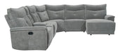 Tesoro Armless Reclining Chair in Dark Gray 9509DG-AR - U&U Home Budget Furniture (Carteret, NJ)