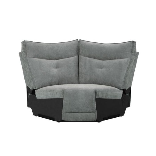 Tesoro Corner Seat in Dark Gray 9509DG-CR - U&U Home Budget Furniture (Carteret, NJ)