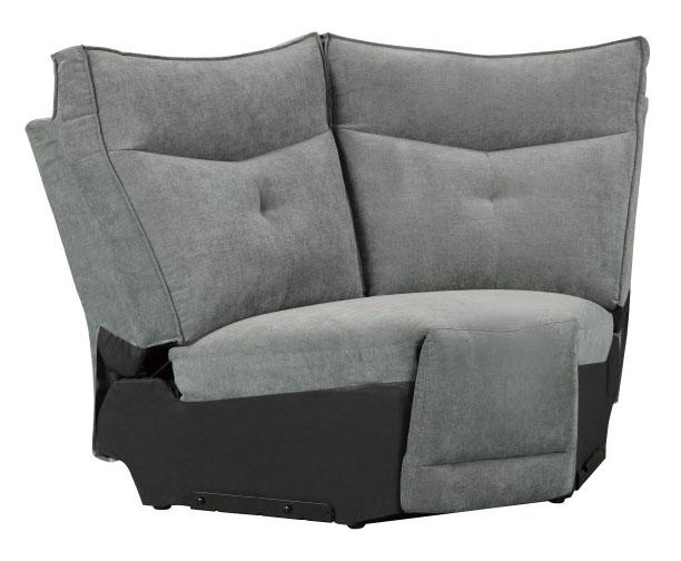 Tesoro Corner Seat in Dark Gray 9509DG-CR - U&U Home Budget Furniture (Carteret, NJ)