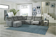 Tesoro Right Side Reclining Chair in Dark Gray 9509DG-RR - U&U Home Budget Furniture (Carteret, NJ)
