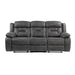 Madrona Hill Double Reclining Sofa in Gray 9989GY-3 - U&U Home Budget Furniture (Carteret, NJ)