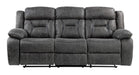 Madrona Hill Double Reclining Sofa in Gray 9989GY-3 - U&U Home Budget Furniture (Carteret, NJ)