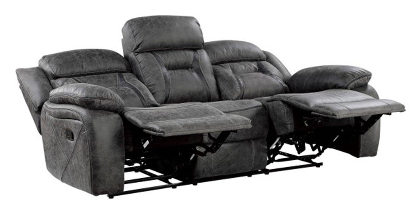 Madrona Hill Double Reclining Sofa in Gray 9989GY-3 - U&U Home Budget Furniture (Carteret, NJ)
