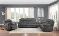 Madrona Hill Double Reclining Sofa in Gray 9989GY-3 - U&U Home Budget Furniture (Carteret, NJ)