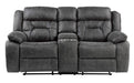 Madrona Hill Double Reclining Loveseat in Gray 9989GY-2 - U&U Home Budget Furniture (Carteret, NJ)