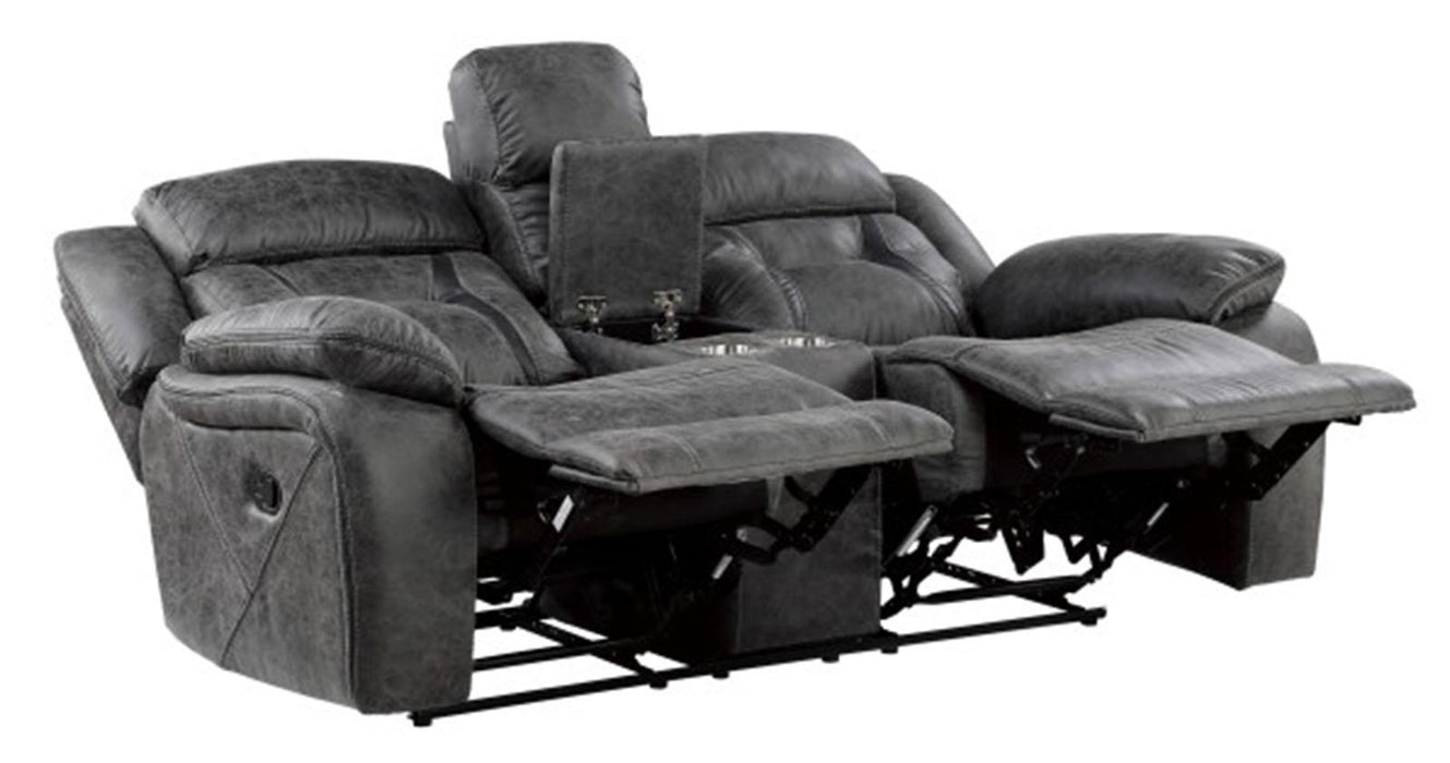 Madrona Hill Double Reclining Loveseat in Gray 9989GY-2 - U&U Home Budget Furniture (Carteret, NJ)