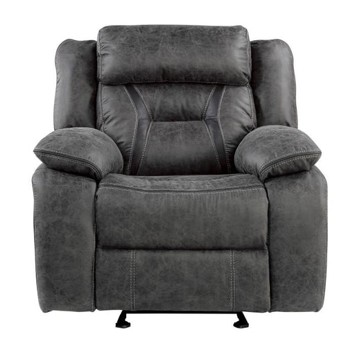 Madrona Hill Glider Reclining Chair in Gray 9989GY-1 - U&U Home Budget Furniture (Carteret, NJ)