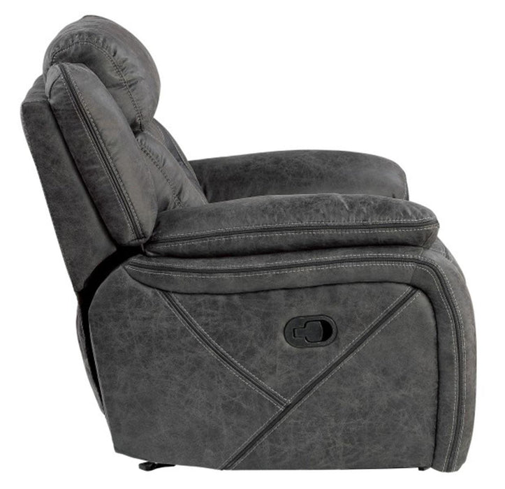 Madrona Hill Glider Reclining Chair in Gray 9989GY-1 - U&U Home Budget Furniture (Carteret, NJ)
