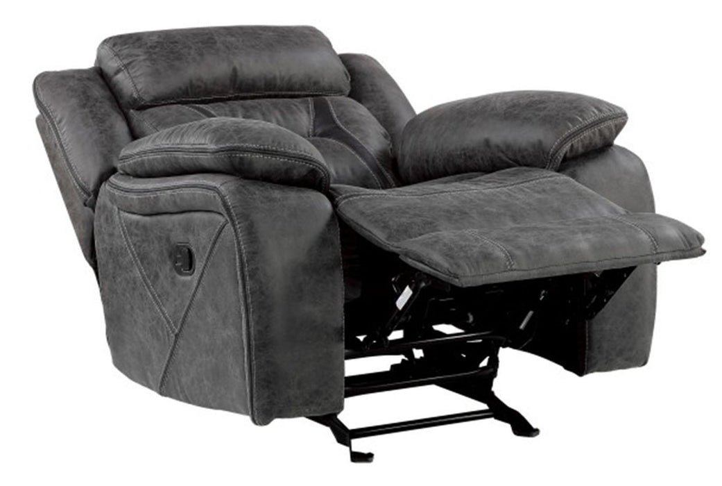 Madrona Hill Glider Reclining Chair in Gray 9989GY-1 - U&U Home Budget Furniture (Carteret, NJ)