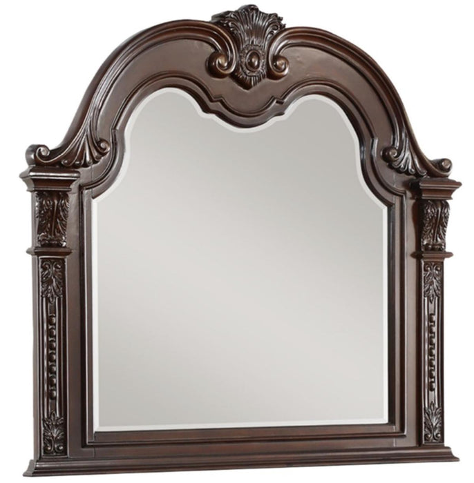 Cavalier Mirror in Dark Cherry 1757-6 - U&U Home Budget Furniture (Carteret, NJ)
