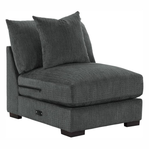 Worchester Armless Chair in Gray 9857DG-AC - U&U Home Budget Furniture (Carteret, NJ)