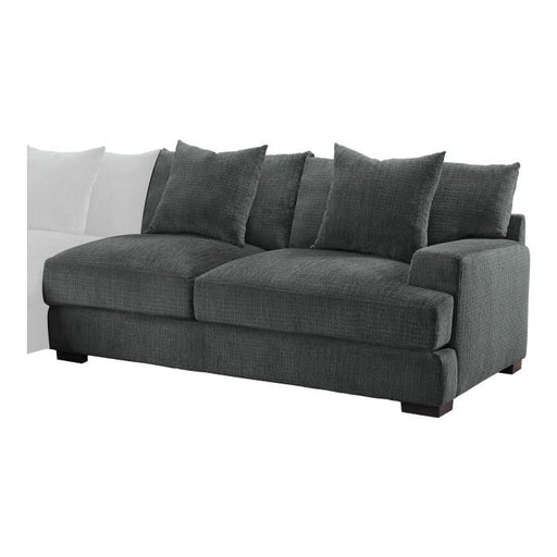 Worchester Right Side 2-Seater in Gray 9857DG-2R - U&U Home Budget Furniture (Carteret, NJ)