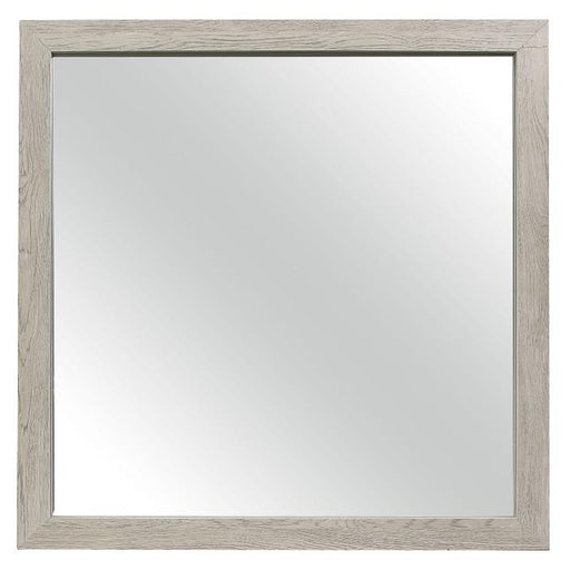 Quinby Mirror in Light Brown 1525-6 - U&U Home Budget Furniture (Carteret, NJ)