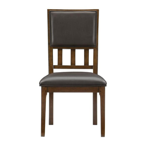 Frazier Park Side Chair in Dark Cherry (Set of 2) - U&U Home Budget Furniture (Carteret, NJ)
