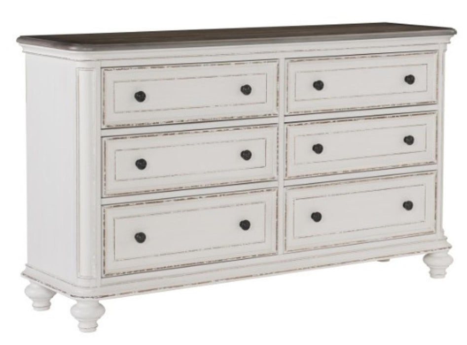 Baylesford Dresser in Two Tone 1624W-5 - U&U Home Budget Furniture (Carteret, NJ)