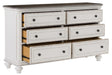 Baylesford Dresser in Two Tone 1624W-5 - U&U Home Budget Furniture (Carteret, NJ)