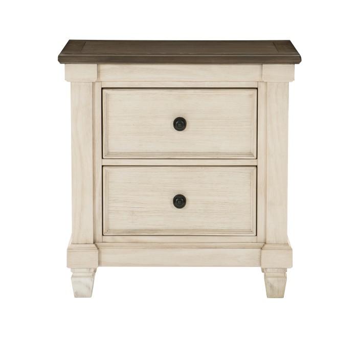 Weaver Nightstand in Two Tone 1626-4 - U&U Home Budget Furniture (Carteret, NJ)