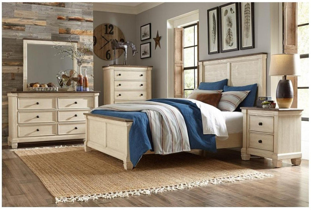 Weaver Mirror in Antique white 1626-6 - U&U Home Budget Furniture (Carteret, NJ)