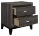 Davi Nightstand in Gray 1645-4 - U&U Home Budget Furniture (Carteret, NJ)