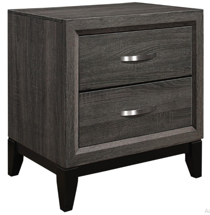 Davi Nightstand in Gray 1645-4 - U&U Home Budget Furniture (Carteret, NJ)