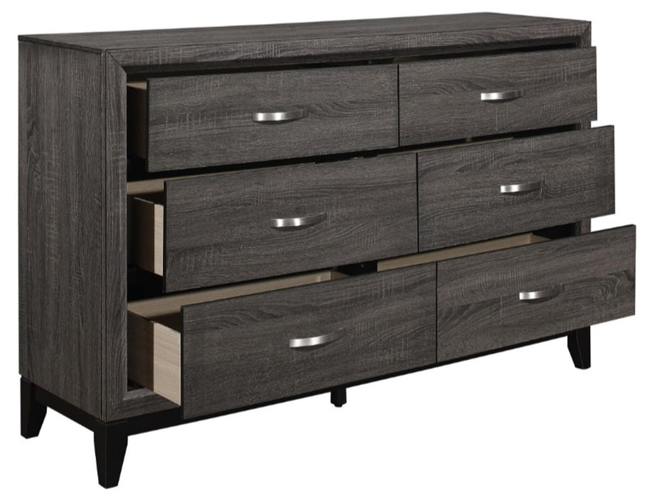 Davi Dresser in Gray 1645-5 - U&U Home Budget Furniture (Carteret, NJ)