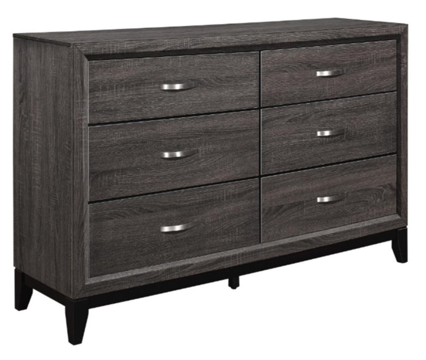 Davi Dresser in Gray 1645-5 - U&U Home Budget Furniture (Carteret, NJ)