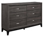 Davi Dresser in Gray 1645-5 - U&U Home Budget Furniture (Carteret, NJ)
