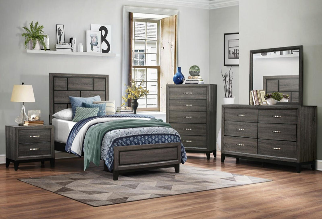 Davi Mirror in Gray 1645-6 - U&U Home Budget Furniture (Carteret, NJ)