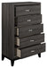 Davi Chest in Gray 1645-9 - U&U Home Budget Furniture (Carteret, NJ)
